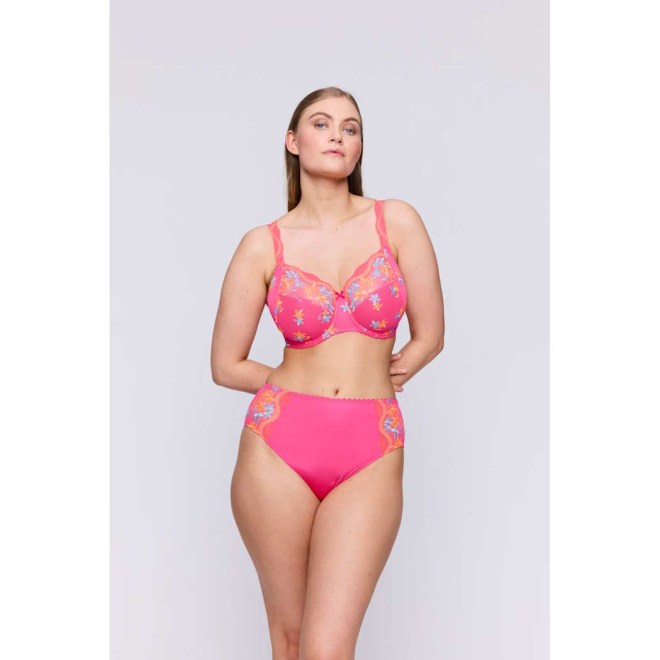 SET FULL CUP BRA MAXI SLIP CALA LUNA BLOGGER PINK PRIMA DONNA 